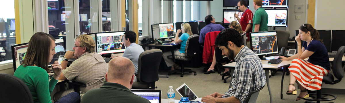 Researchers in the Hazardous Weather Testbed