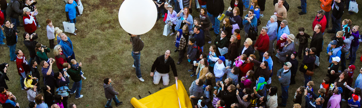 Weather balloon launch at the National Weather Festival