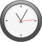 WoF logo clock