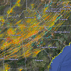 OnDemand display of tornado rotation tracks